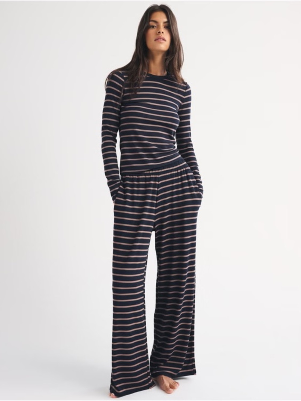 ISO!! Abercrombie Modal-Blend Lounge Pants in Navy Stripe